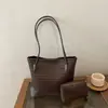 Bolsa tejida, estilo coreano de otoño, colección 2026, bolsa de mano versátil para uso diario, adecuada para ir al trabajo, con un compartimento principal y secundario, correa para el hombro y asa