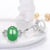 Anel de prata de lei S925 com ágata e calcedônia, moda feminina, anel aberto de alto requinte, joia de jade antigo, atacado