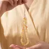 Llavero de Cristal Mineral Natural para Correr, Colgante Anti-pérdida para Teléfono, Encanto de Grava, Llavero Desmagnetizador, Cordón, Venta al por Mayor