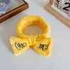 Banda para el cabello con orejas de conejo coreanas, banda para el cabello de franela para lavarse la cara, banda para el cabello, mascarilla de maquillaje, diadema elástica, accesorios para el cabello de borde ancho