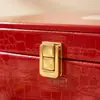 Caja de Regalo de Año Nuevo Sanyang Kaitai Personalización Caja de Regalo de Cuero Rojo Reunión Anual Corporativa Caja de Embalaje de Negocios Imprimir Logo