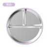Popular Transfronteiriço Prato Dividido de Aço Inoxidável 304 Prato de Jantar de Três Compartimentos Tigela com Ventosa de Silicone Antiderrapante Anti-Escaldante Conjunto para Alimentação