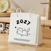 Calendario Felino Curativo 2027 Modelo Nuevo Calendario Adorno de Escritorio para Estudiantes Cuaderno Planificador Mensual Calendario Anual