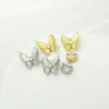 Ojo de Gato Mariposa Cabeza de Gato Vintage con Colgante de Diamante Pendiente Hecho a Mano DIY Pendientes Pendiente de Collar Material Accesorios