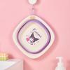 Lavabo Plegable Sanrio Kuromi para Lavar Verduras, Lavabo Espesado para Lavandería de Dormitorio Estudiantil, Tina para Pies de Bebé para Uso en Casa