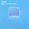 Caja de plástico transparente rectangular repuestos joyería bisutería equipo de pesca empaque de flor de jabón caja cuadrada pequeña caja de almacenamiento venta al por mayor