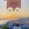 Isla de Vacaciones~Aretes Tejidos Florales Hechos a Mano Estilo Vacaciones para Mujer, Pendientes Grandes Únicos y Exagerados con un Ambiente Costero