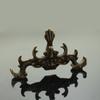 Porta-canetas de cobre antigo padrão tridimensional de corpo de dragão estudo Quatro Tesouros da escrita caneta pequena forma ornamentos presentes de feriado