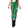 Leggings de yoga de Natal transfronteiriços europeus e americanos para novas mulheres, calças digitais estampadas com listras de Natal e cabo de guarda-chuva para mulheres