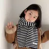 Bufanda Infantil Otoño e Invierno Estilo Preppy Coreano Rayada Versátil Bufanda de Punto para Hombres y Mujeres Bebé a Prueba de Frío y Cálida