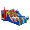 Castillo Hinchable con Tobogán para Niños, Trampolín Hinchable Multicolor con Múltiples Toboganes, Equipo de Diversión para Exteriores