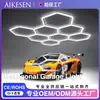 Luz Honeycomb LED Latinoamericana Impermeable Estación de Trabajo para Lavado de Autos Luz de Belleza Automotriz Ac110-277V Hexagonal RGB Luz de Garaje 245W