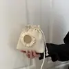 Bolso Tejido para Mujer Nuevo de Moda Verano 2025 de Paja Lindo Casual Tipo Cubo Moda para Chica Bolso de Hombro Cruzado