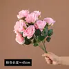 Buquê de 9 Cabeças de Rosas Artificiais Estilo Francês, Decoração de Gramado para Cena de Casamento, Peça Decorativa para Sala de Estar, Mais Vendido Transfronteiriço