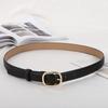 Cinturón Simple Nuevo con Hebilla de Pin Wenshi Estilo Coreano ins Cinturón Decorativo para Mujer Cintura Ceñida Color Sólido