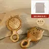 Pau-ferro (Sândalo Dourado) Pente com Almofada de Ar de Gatinho Fofo Pente Massageador Madeira Maciça Massagem de Meridianos Doméstico Portátil Pente com Airbag
