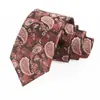 Corbata de hombre con patrón paisley, anudada a mano, estilo nuevo, poliéster, 8 cm, corbata personalizada de alta gama