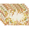 Amazon Halloween Acción de Gracias Manteles Individuales Calabaza Hoja de Arce Manteles Individuales Pavo Otoño Decoración de Mesa Manteles Individuales Resistentes al Calor