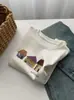 Camiseta estampada com bordado pesado 'Little House', gola redonda, manga curta, para mulheres, nova coleção de verão 2026, estilo coreano, solta e que rejuvenesce