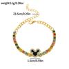 Pulseira pingente de amor Mickey Minnie de animação de desenho animado europeu e americano transfronteiriço, joias de liga fresca pequena Panjia por atacado