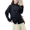 [Oferta Especial] 100 kg Nueva Moda de Principios de Primavera Camisa Base de Terciopelo Mousse Falso de Dos Piezas para Mujeres de Tallas Grandes 9422