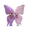 DIY Malha Roxo Sonhador Combinação de Cores Borboleta Flor Artificial Decoração de Casamento Fundo de Foto Parede Enfeites de Casamento Aniversário