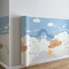 Papel de Parede Autoadesivo Estilo Cartoon Infantil e Puro Adesivos de Parede à Prova d'Água Papel de Parede para Casa Decoração de Parede de Fundo para Quarto Sala de Estar Adesivos
