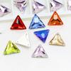 Dongzhou Furo Duplo Triangular Fundo Plano Costurado à Mão Strass Alta Qualidade Strass para Vestido Roupas Vestido de Casamento Sapatos Strass Cristal Triangular