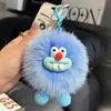 Lindo Lindo Zorro Peludo Bola de Carbón Llavero Colgante para Coche Ins Celebridad de Cyber Muñeco de Peluche Decoración Colgante para Mochila Escolar