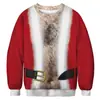 Sudadera de cuello redondo para hombre con estampado digital 3D de Navidad y Halloween europea y americana, camiseta básica casual de manga larga para mujer