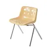 Silla con respaldo de plástico apilable, silla de comedor para el hogar, silla para sala de conferencias y capacitación, silla de ocio simple y colorida, silla de comedor