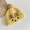 Gorro para Niños Estilo Coreano Nuevo Otoño Invierno Súper Lindo para Bebé Sombrero de Punto de Conejo para Exteriores Gorro de Punto Niños Niñas Bebés Lactantes