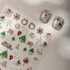 Nuevo Árbol de Navidad Colorido Hombre de Nieve Manicura de Navidad Pegatinas de Alto Valor Guirnalda Estampado en Caliente Copo de Nieve Lazo Decorativos para Uñas