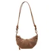 Bolso bandolera de gamuza transfronterizo nuevo, bolso compacto tipo dumpling, bolso de cuerno de moda de alta gama, bolso de hombro, bolso para mujer, personalizable