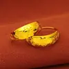 Aretes Tallados de Gypsophila Chapados en Oro Aretes Redondos de Lluvia de Meteoros de Latón Chapado en Oro Aretes Brillantes de Hoja Estilo Mujer