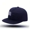 Sombreros Transfronterizos en Stock Venta al por Mayor Sombreros Solares Ajustables con Bandera Americana Gorras de Béisbol Bordadas en 3D Logo Personalizado
