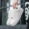 Tênis Brancos Transfronteiriços para Mulheres, Tênis Novos de Verão Lisos, Tênis Casuais, Tênis Masculinos, Tênis Esportivos Air Force One, Tênis