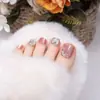 Verão Branco Toenail Patch Foot Nail Patch Foot Nail Patch Foot Wear Unha Mão Unha Nail Patch Produto Acabado