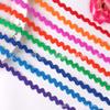 Manta con Borla de Poliéster 0.5mm Borde Curvo Cinturón Accesorios para Ropa Encaje de Color Decoración Encaje Curvo Pequeño en Forma de S