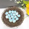 Cristal Natural Transfronterizo Mini 2cm Adornos de Huevo de Pájaro Ágata Jade Huevo de Mineral de Amoy Decoración de Huevo de Pascua