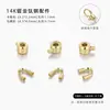 Acero de Titanio Cuentas de Posicionamiento Pulsera DIY Hecha a Mano Collar Hebilla de Acabado Cable Fijo Línea de Alambre Hebilla de Tarjeta Chapada en Oro de 18K Accesorios para la Cabeza