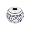 Contas de grão antigo de 12 mm s999 prata de lei contas de prata retrô pulseira de brincar com texto diy contas superiores acessórios de prata