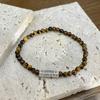 Pulsera de Piedra Natural Hecha a Mano Original China Pulsera Obsidiana Tobillera Collar para Hombre y Mujer Pareja Cuentas Redondas Pulsera de Ágata