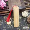 Marcador de Libro en Blanco de Bambú Hecho a Mano para Estudiantes y Niños Tablero de Bambú Material DIY Grabado de Logo Láser