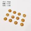Cuentas espaciadoras sueltas de toro de plata S925 chapada en oro, semiterminadas para joyería DIY, joyería de cristal, accesorios para pulsera y collar