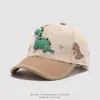 Gorra de Béisbol de Dibujos Animados de Dinosaurios para Niños y Niñas, Bonita Gorra de Pana para Protección Solar de Otoño e Invierno
