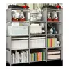 Estante Simples, Estante de Três Prateleiras Dupla, Rack de Armazenamento de Múltiplas Camadas de Chão, Rack de Armazenamento, Rack Organizador para Sala de Estudo, Rack Divisório