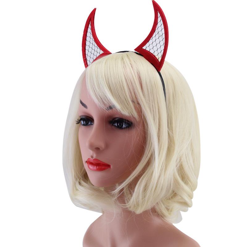 万圣头箍-红色牛角