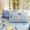 Funda de almohada de algodón puro, pieza individual, paquete doble de algodón puro, funda de almohada estampada para cuatro estaciones, 48 cm x 74 cm, funda interior para núcleo de almohada, pieza individual
