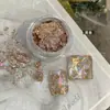 Lentejuelas Iridiscentes Polarizadas Ultra Delgadas para Uñas, Discos de Lunares, Polvo Brocado Nube Ópalo de Alto Brillo Cristal de Hielo, Jardín Secreto de Flores Secas
